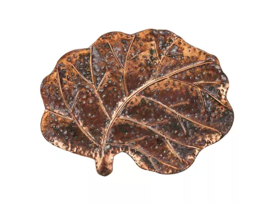 Feuille décorative dorée 37x31x5h