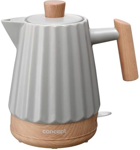 Concept - RK0091 - Waterkoker - Lichtgrijs - Keramisch - 1,5L - 1500W