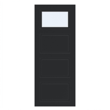 Arne & Bodil binnendeur ABT310 blank facetglas - diep zwart afgelakt