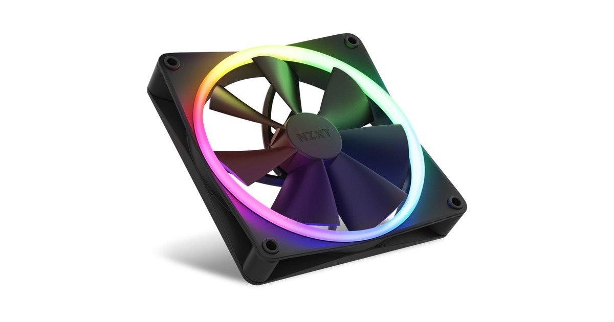 NZXTF140 RGB case fans  (Zwart, 2 stuks, 140 x 140 x 26 mm, PWM, Incl. controller)