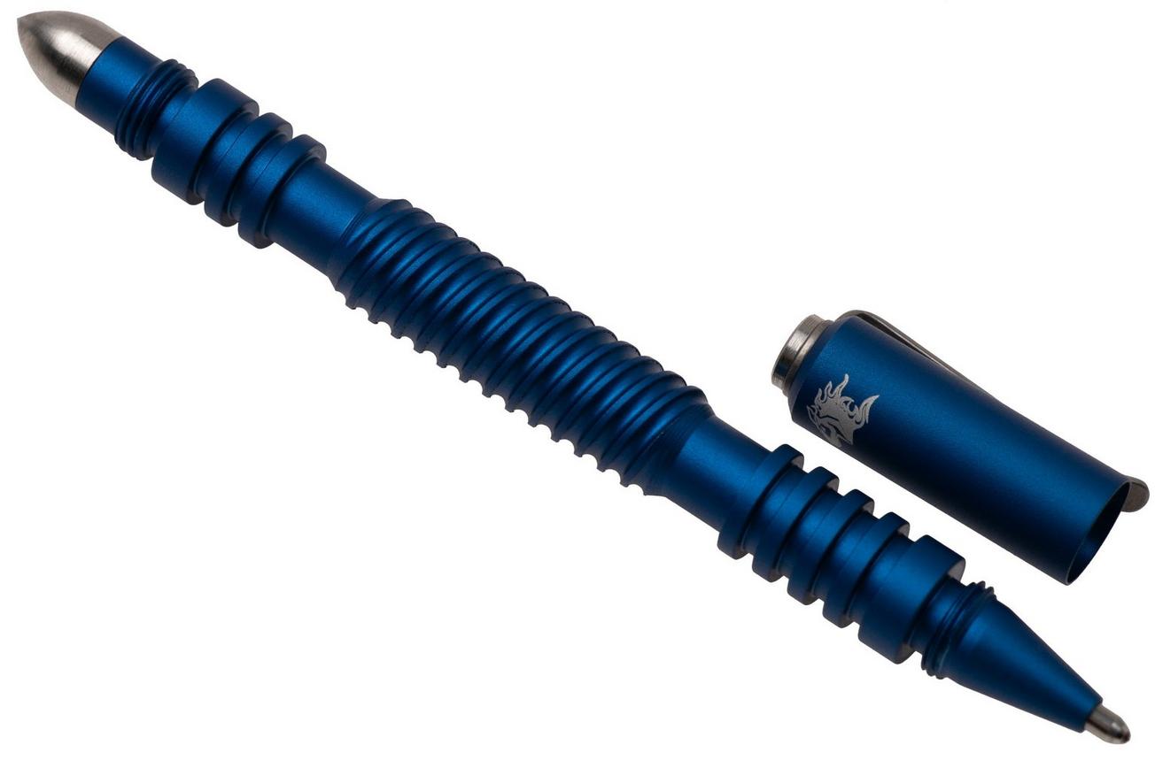 Rick Hinderer Spiral Investigator Pen, Aluminum, Matte Blue, tactische pen