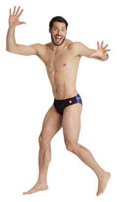 Maillot de Bain Arena Slip Crazy Placement Noir