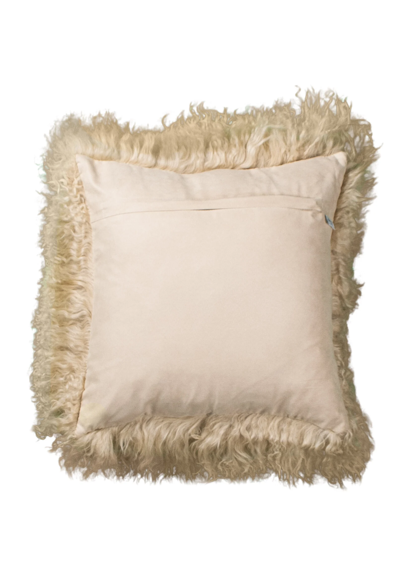Kussen Tibetaans Schapenvacht 45x45 cm Camel