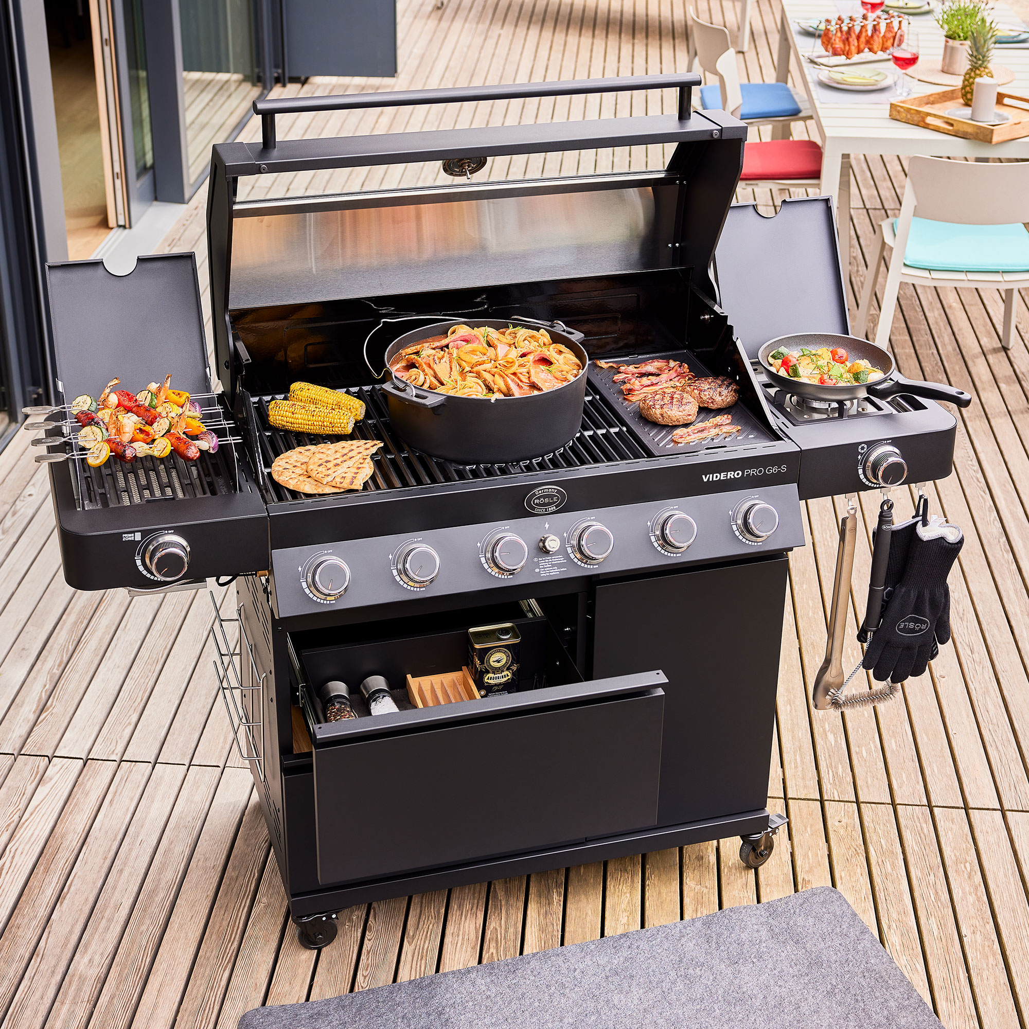 Gasgrill BBQ-Station VIDERO PRO G6-S VARIO+ 50mbar