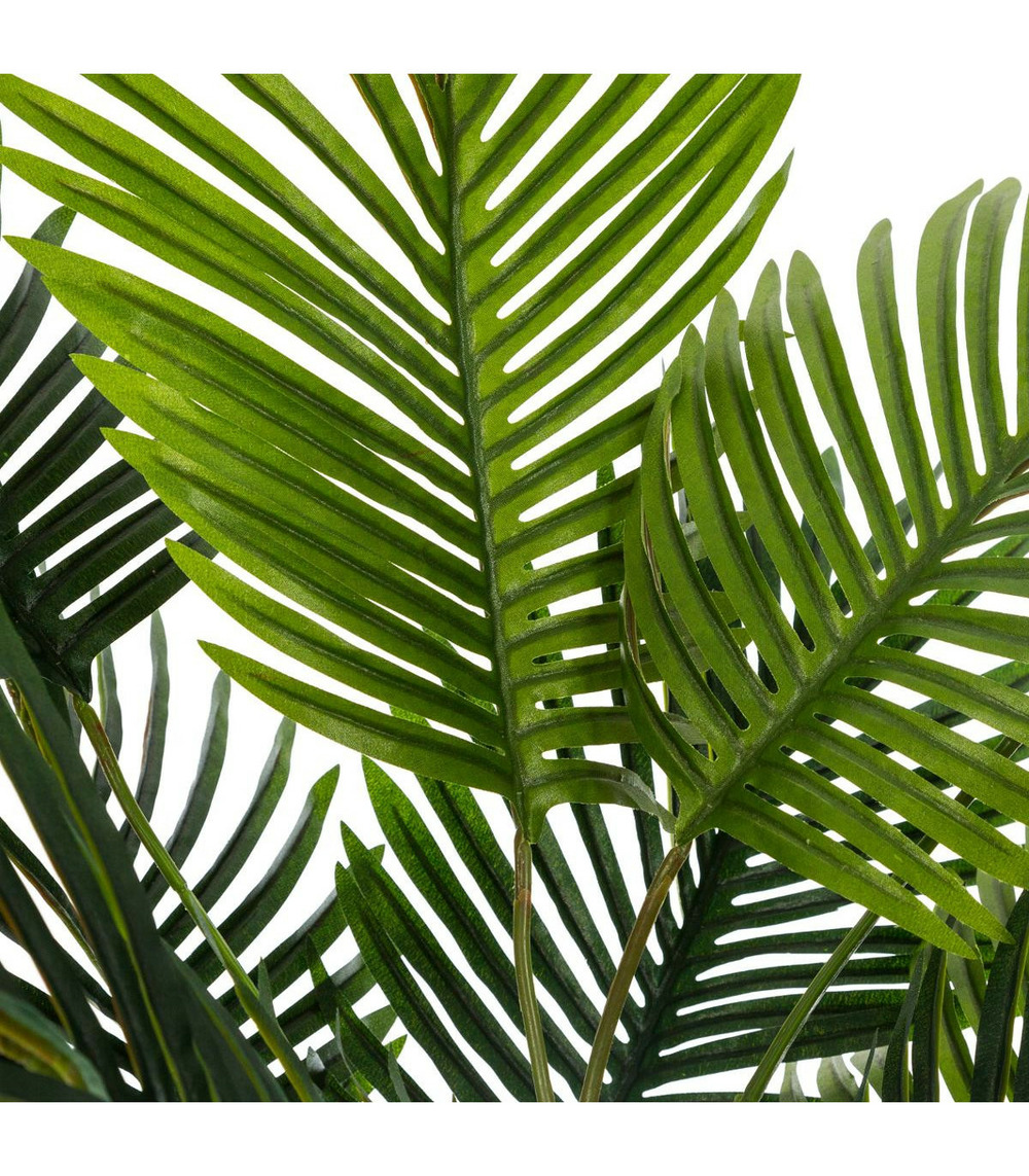 Plante artificielle palmier dans un pot en céramique pied en bois h 72 cm