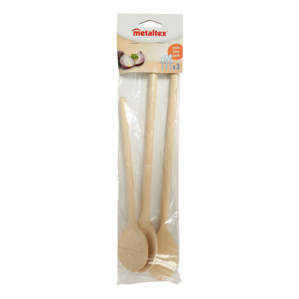 Lot de 3 cuillères bois