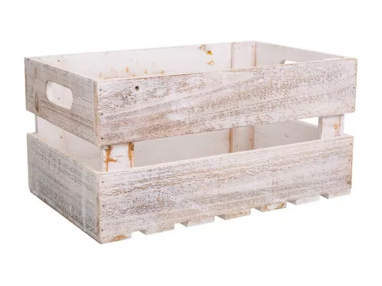Ensemble de 3 boîtes en bois blanc