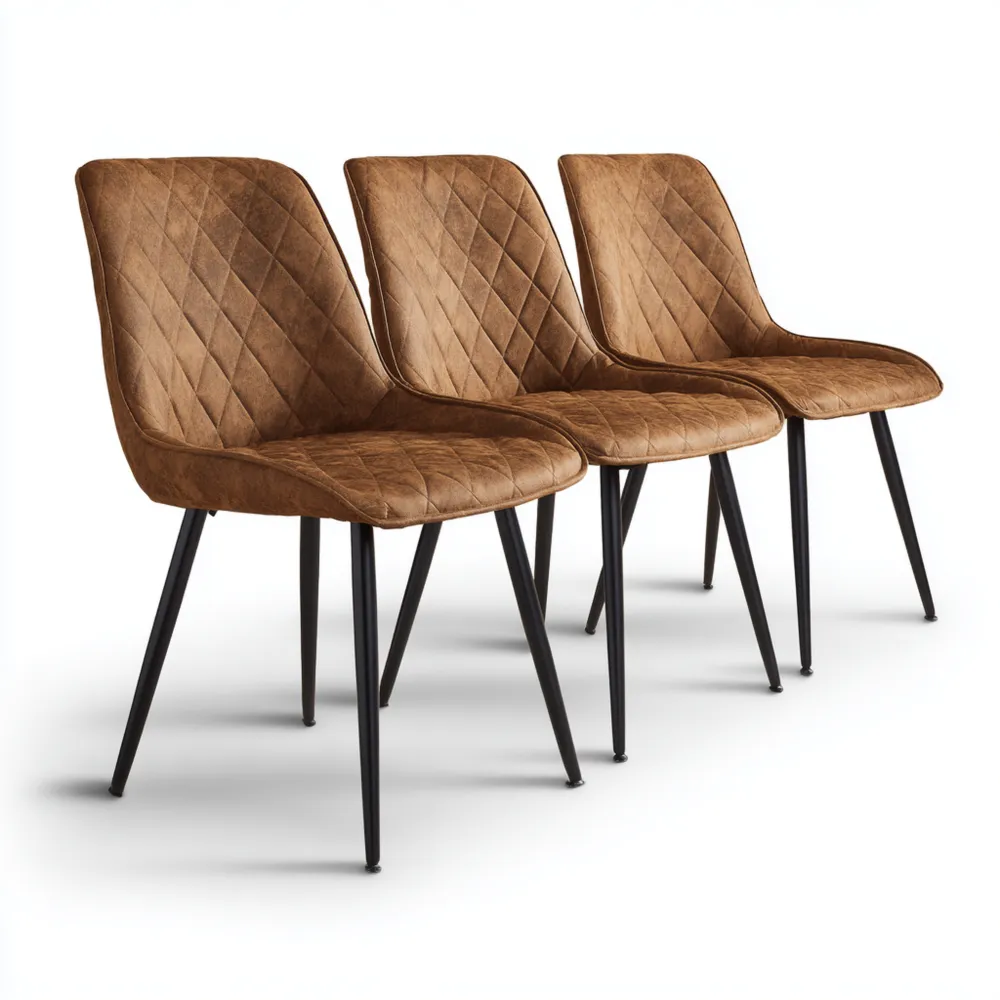 Esszimmerstuhl Stoff 45x55x85 cm – Braun – Modernes Design