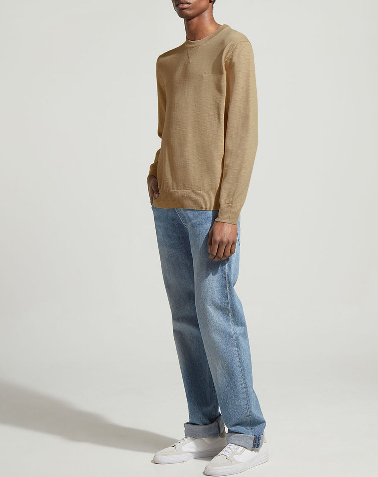 Gant Pull en maille flammée beige