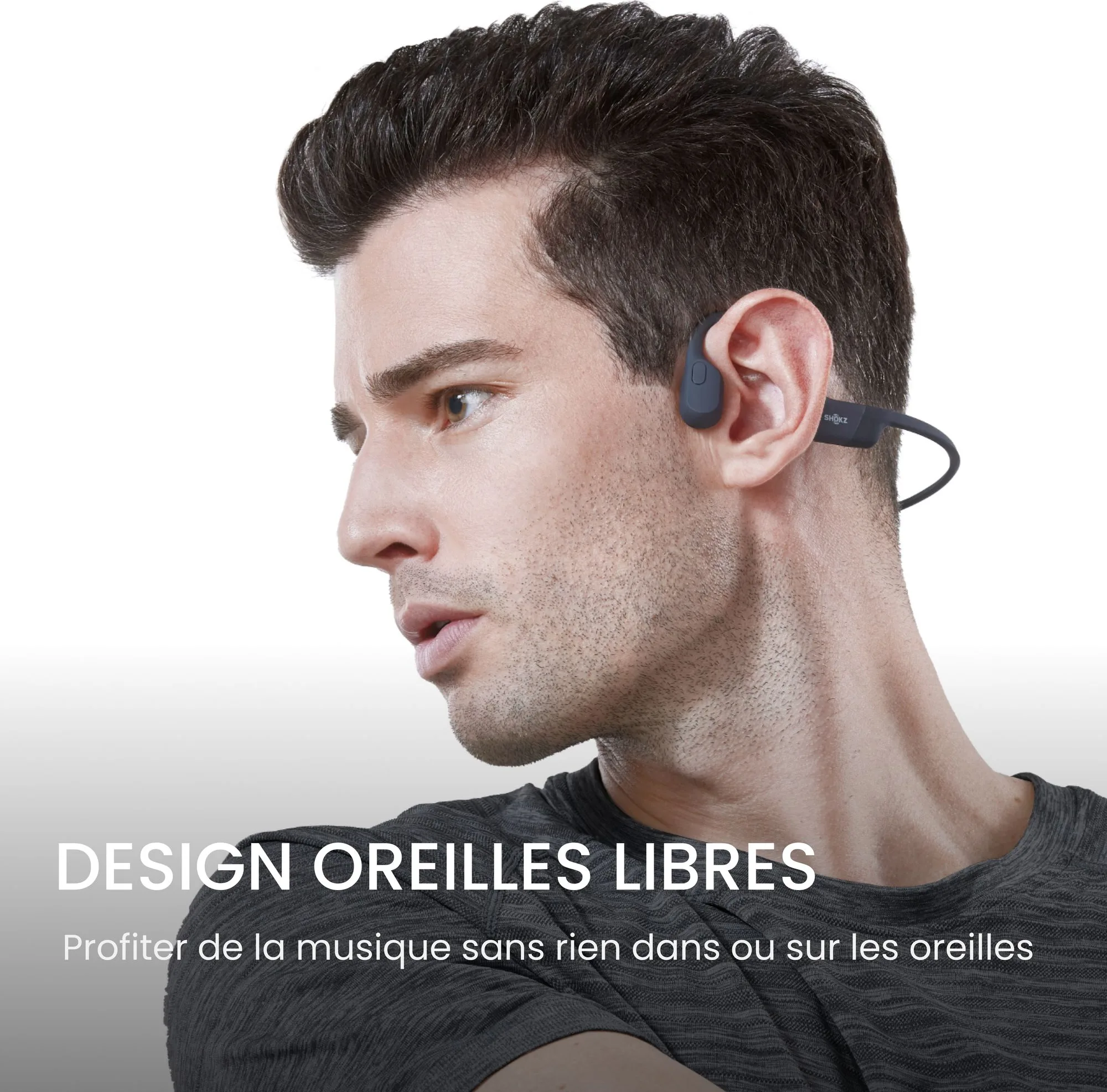 Shokz Open Run Noir (USB-C) Écouteurs Bluetooth