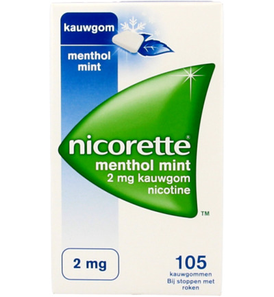 Nicorette Kauwgom 2mg menthol mint (105 stuks)