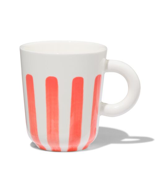 mug 130ml - new bone blanc et corail - vaisselle dépareillée