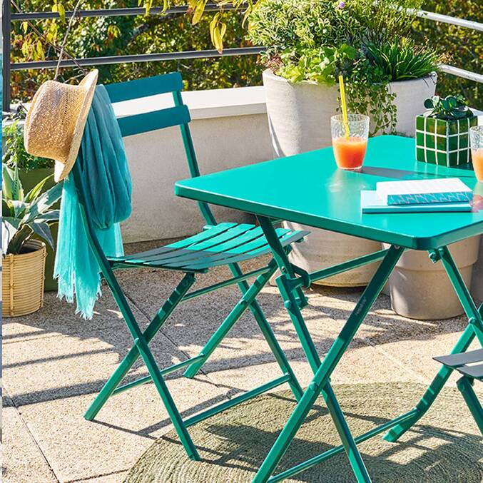 Chaise de jardin pliante GREENSBORO Vert opale