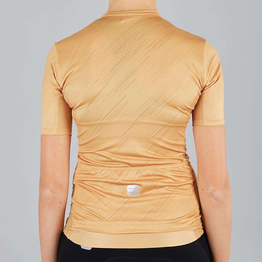 Sportful Flare Fietsshirt Korte Mouwen Goud Dames