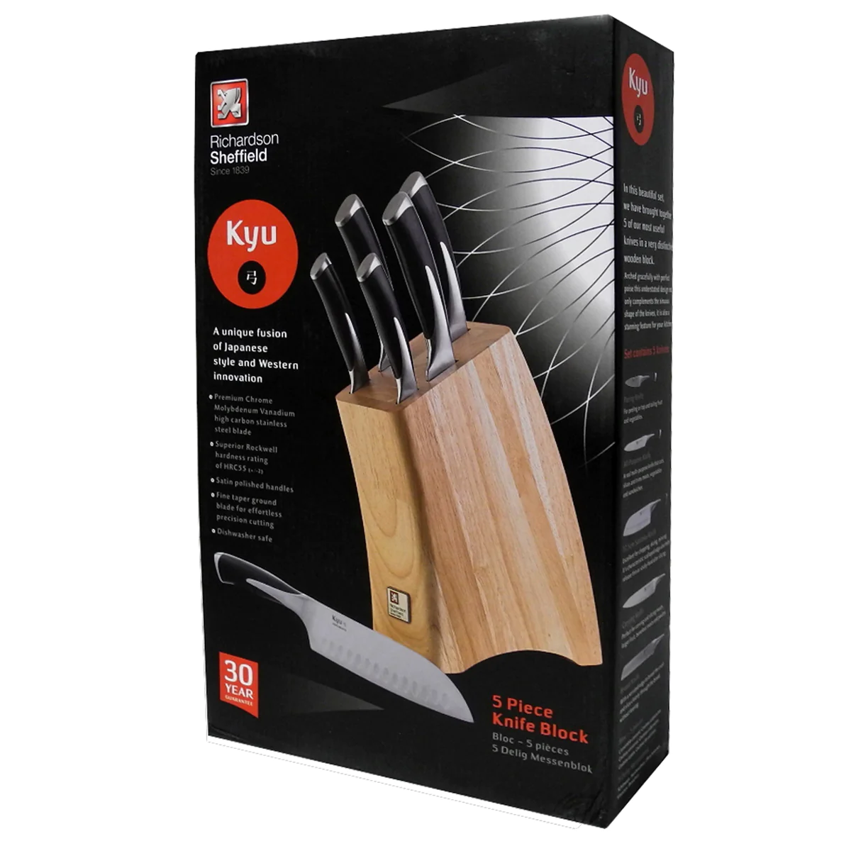 Kyu - Bloc 5 couteaux de cuisine Richardson Sheffield