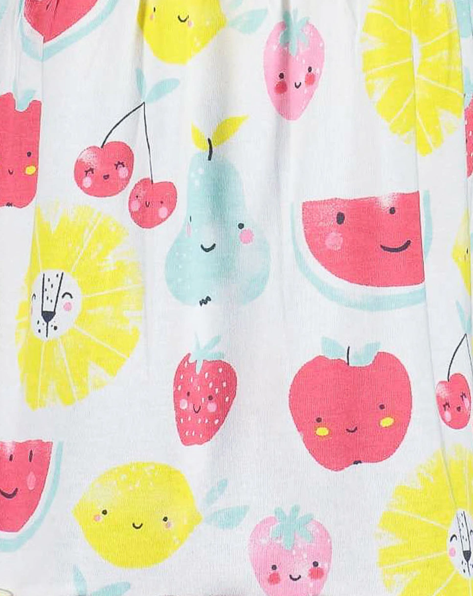 Kurzarmkleid FRUITMANIA in white