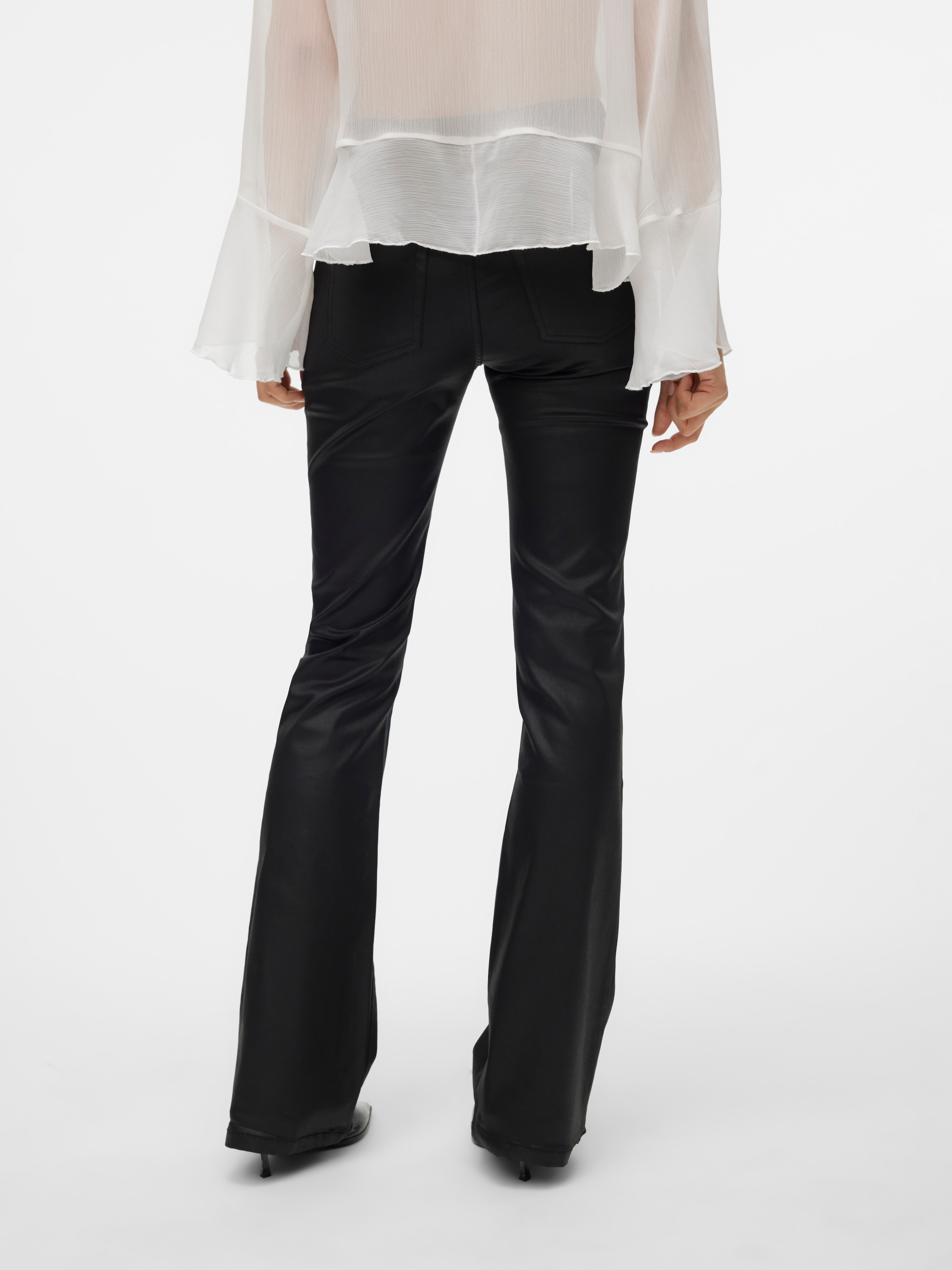 Vero Moda Bootcut-Jeans »VMFLASH MR FLARED COATED PANTS NOOS«