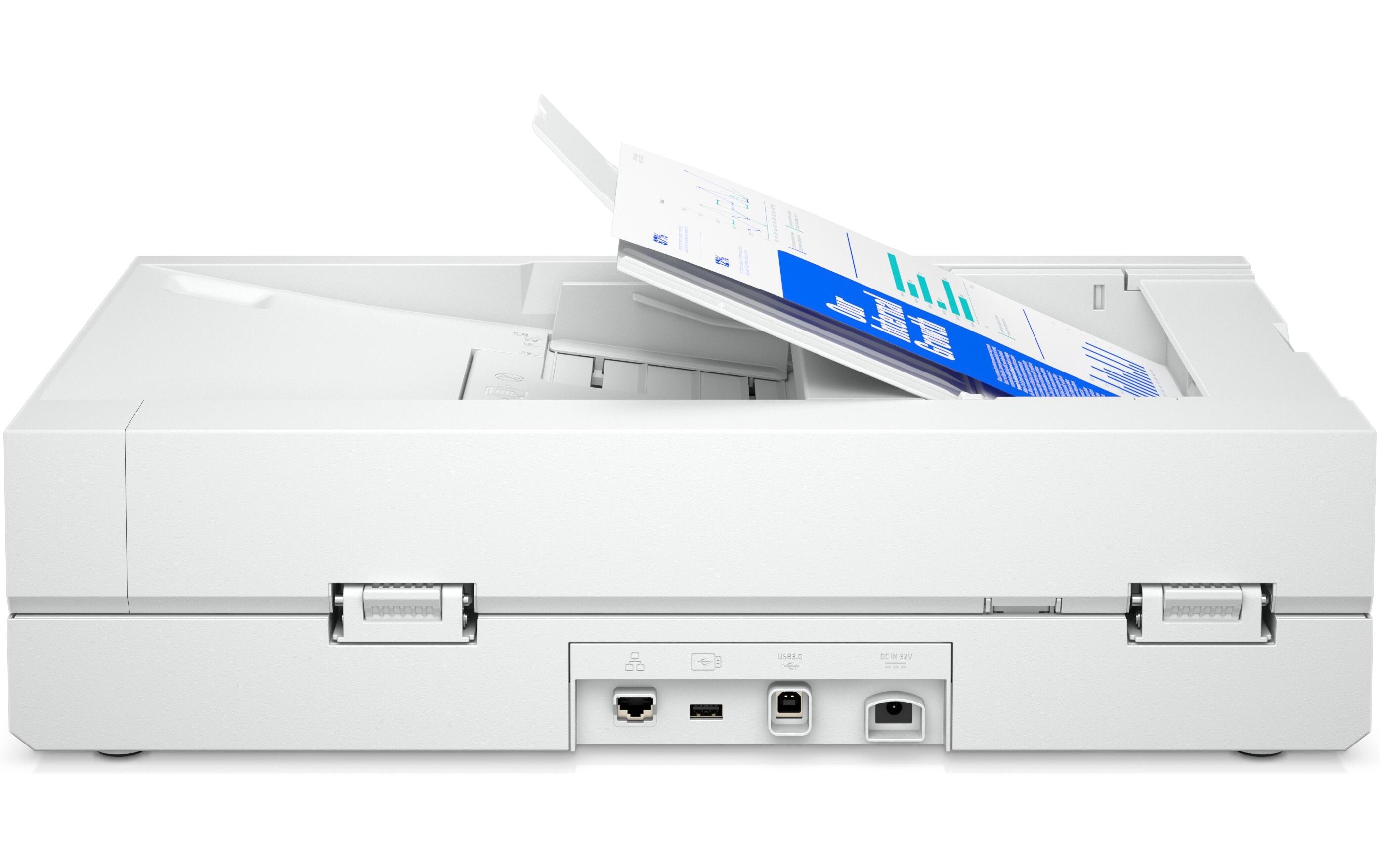 Dokumentenscanner ScanJet Pro N4600 fnw1<br>Netzwerkfähiger Hochgeschwindigkeits-Flachbettscanner mit HP EveryPage Technologie