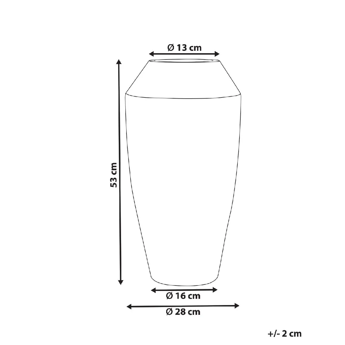 Vase MASSA Beliani Céramique Bleu