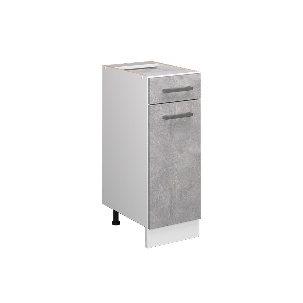 Vicco Schubunterschrank Küchenschrank Küchenzeile R-Line 30 cm Weiß Beton Tür Schublade