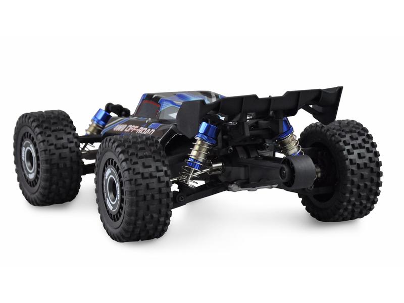 Amewi Buggy Hyper GO Brushless 4WD, Blau, 1:16, RTR Off-Road RC Modellauto mit Allradantrieb und 60 km/h Höchstgeschwindigkeit