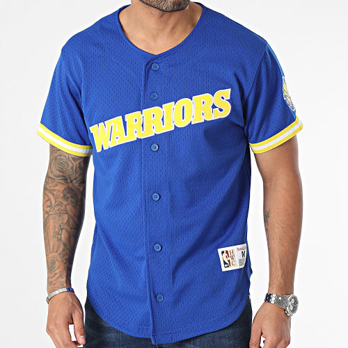 Maillot De Baseball On The Clock Golden State Warriors Bleu Roi