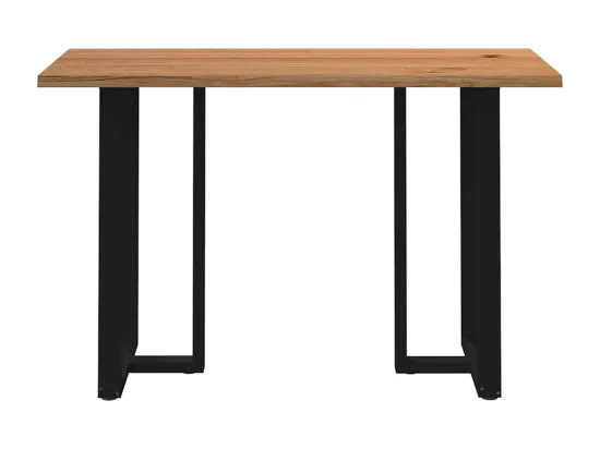 Table de bar marron clair bois de chêne massif rectangulaire