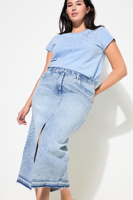 Jeansrock, A-Line, 5-Pocket, Schlitz vorne