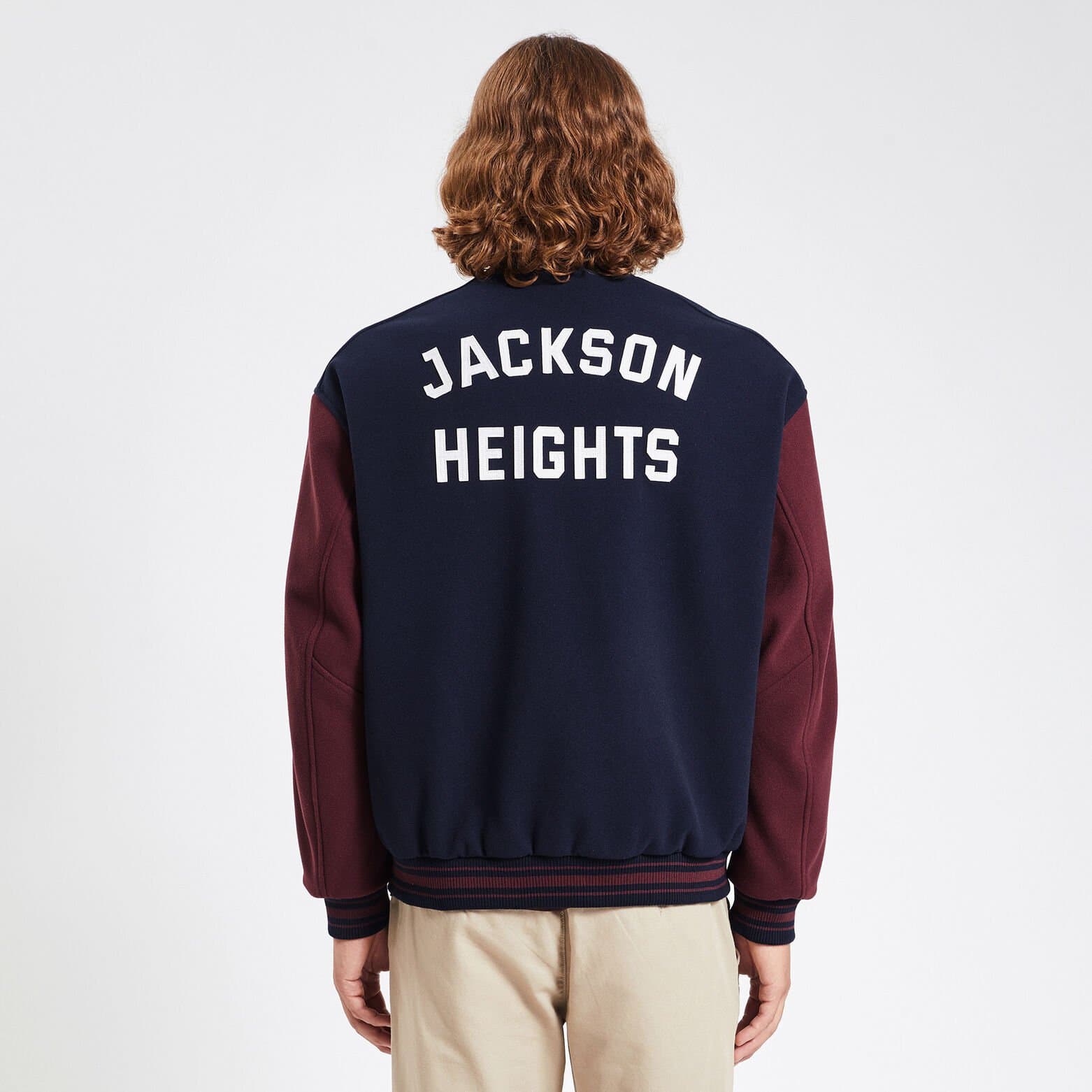 Blouson collège colorblock Bleu foncé