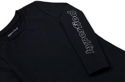 Hyperfied Jersey Logo Long Sleeve Top, Anthracite