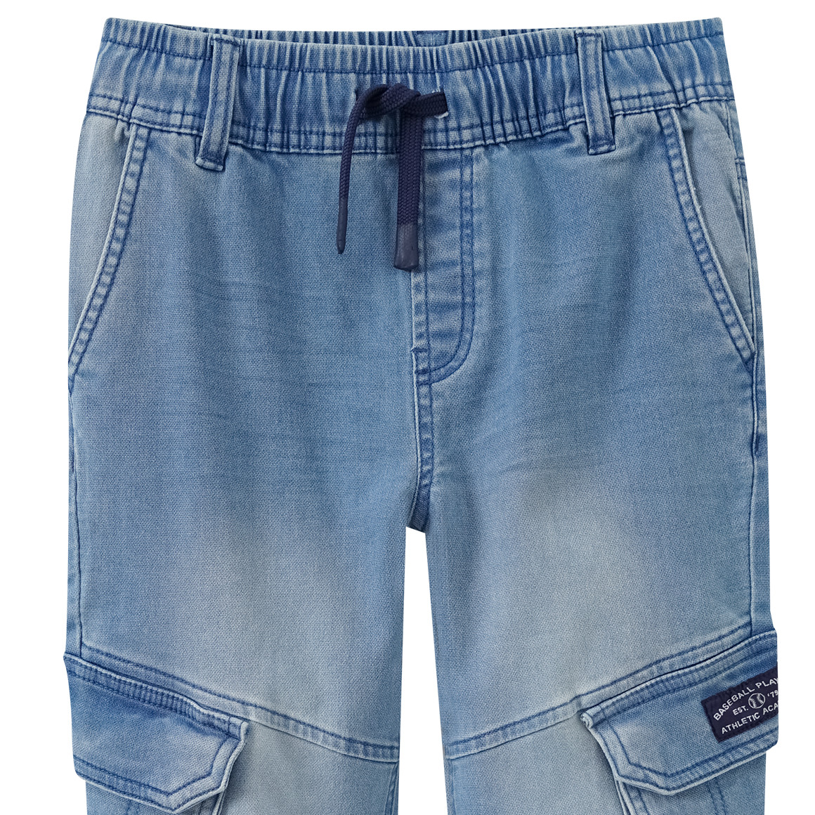 Yigga Jungen Cargo-Jeans mit Elastikbund hellblau