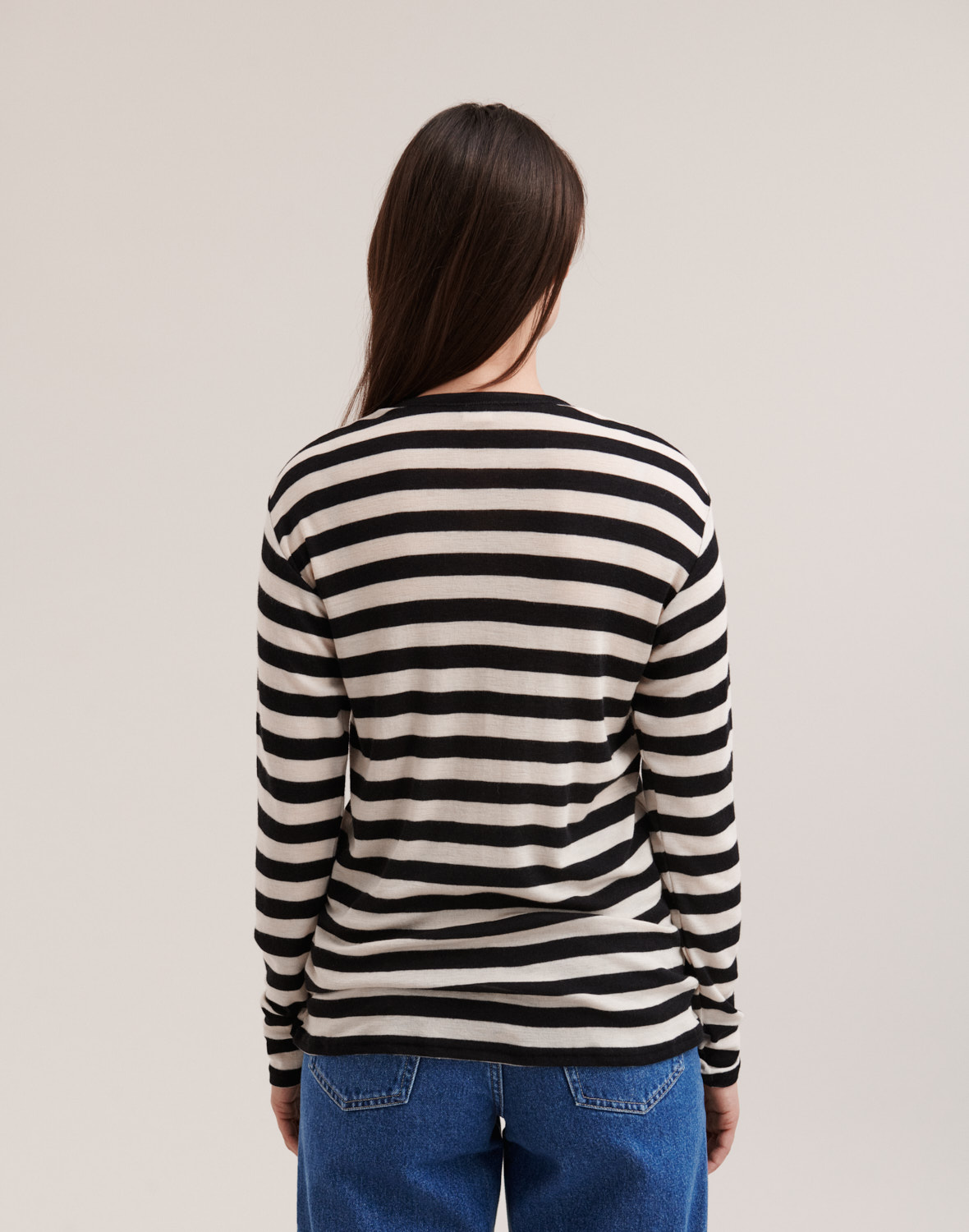 Shirt van merinowol/zijde voor dames