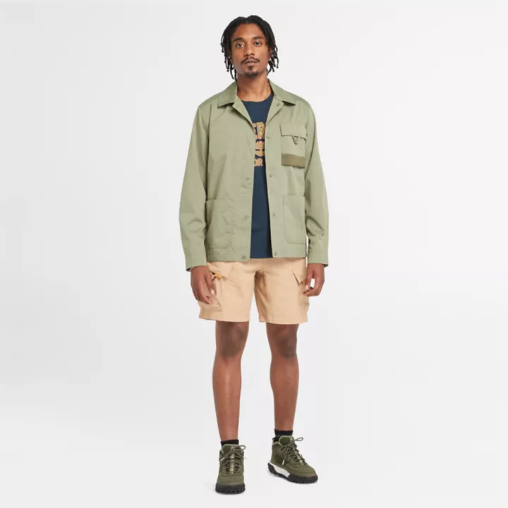 Short coupe-vent extensible à séchage rapide pour homme en jaune
