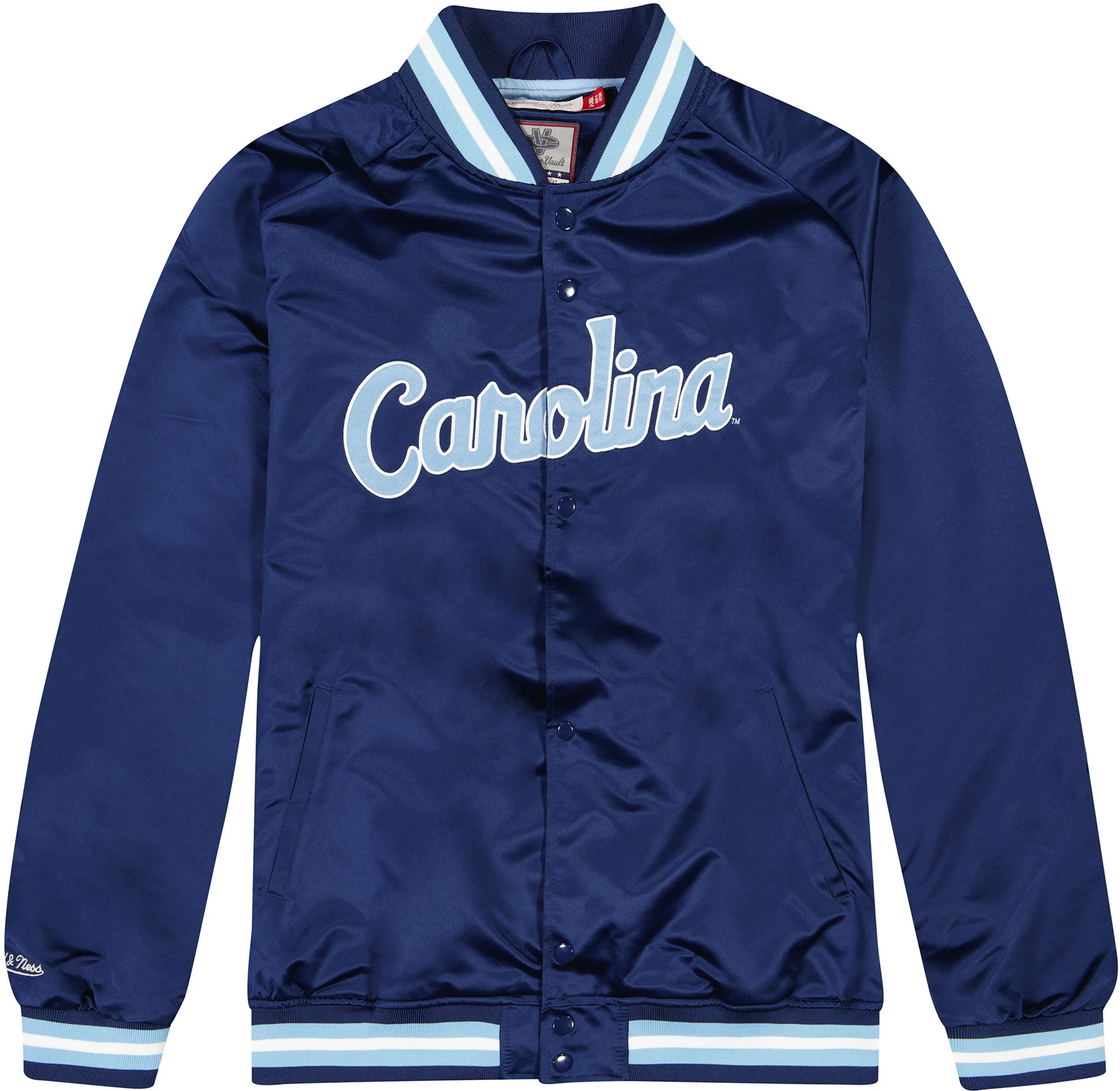 Mitchell and Ness NCAA North C Satin Jacke Blau