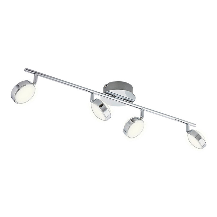 Réglette spot LED intégrée Salto IP20 24,5W 2560lm blanc chaud L.76 x l.13 x H.18cm Eglo chrome