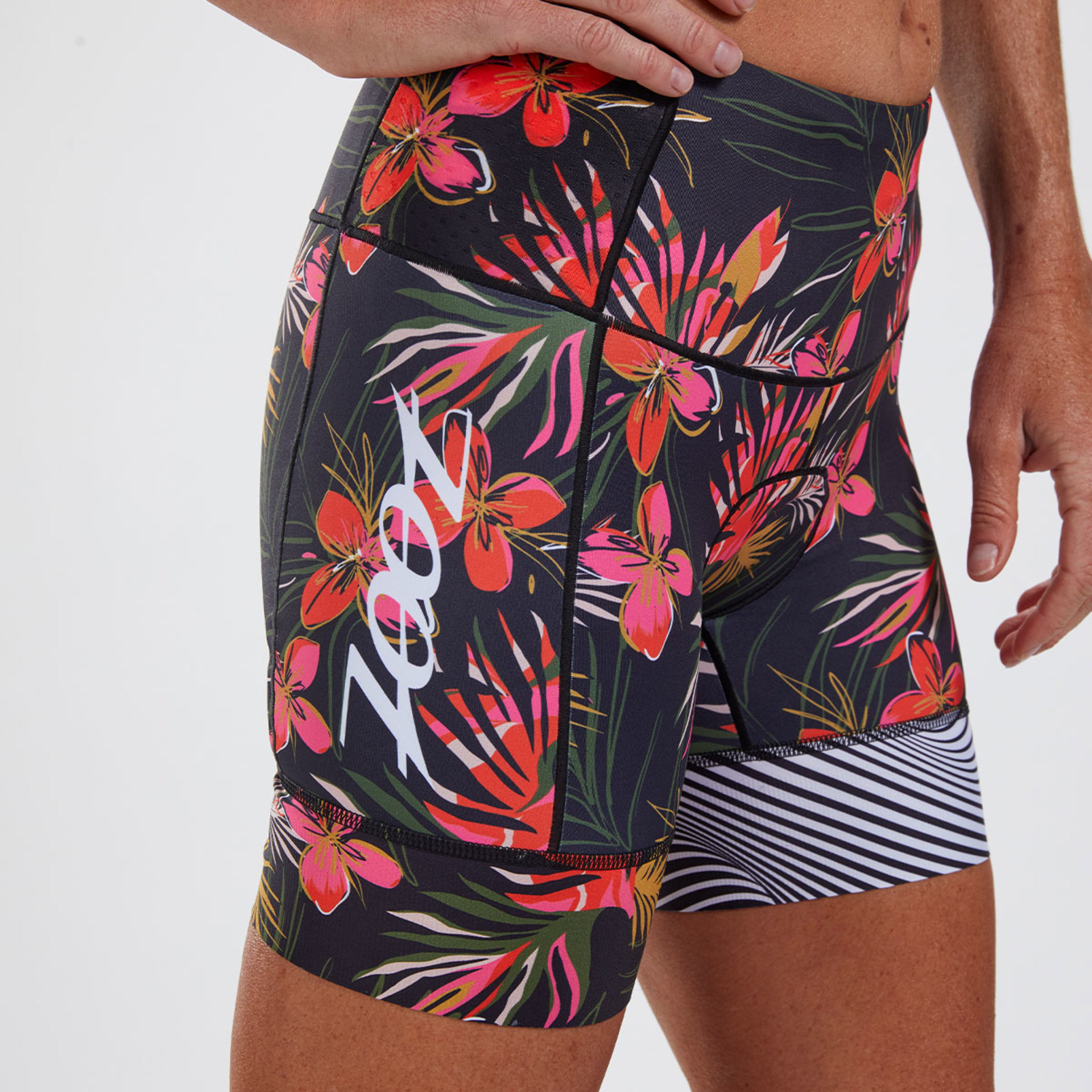 Zoot LTD Waikoloa Tri 6" Triathlon Broek Kort Zwart/Rood/Roze Dames