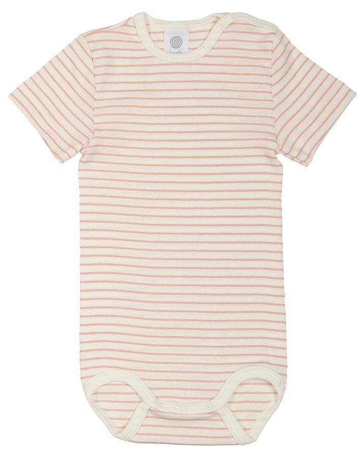 Kurzarm-Body NEW BASICS 3er-Pack in weiß/mauve