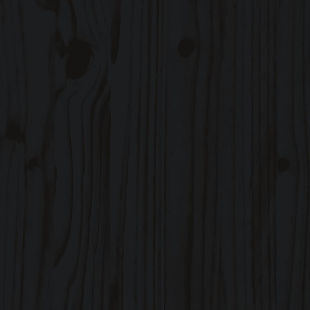 Ensemble de bistrot de jardin 3 pcs noir bois de pin massif