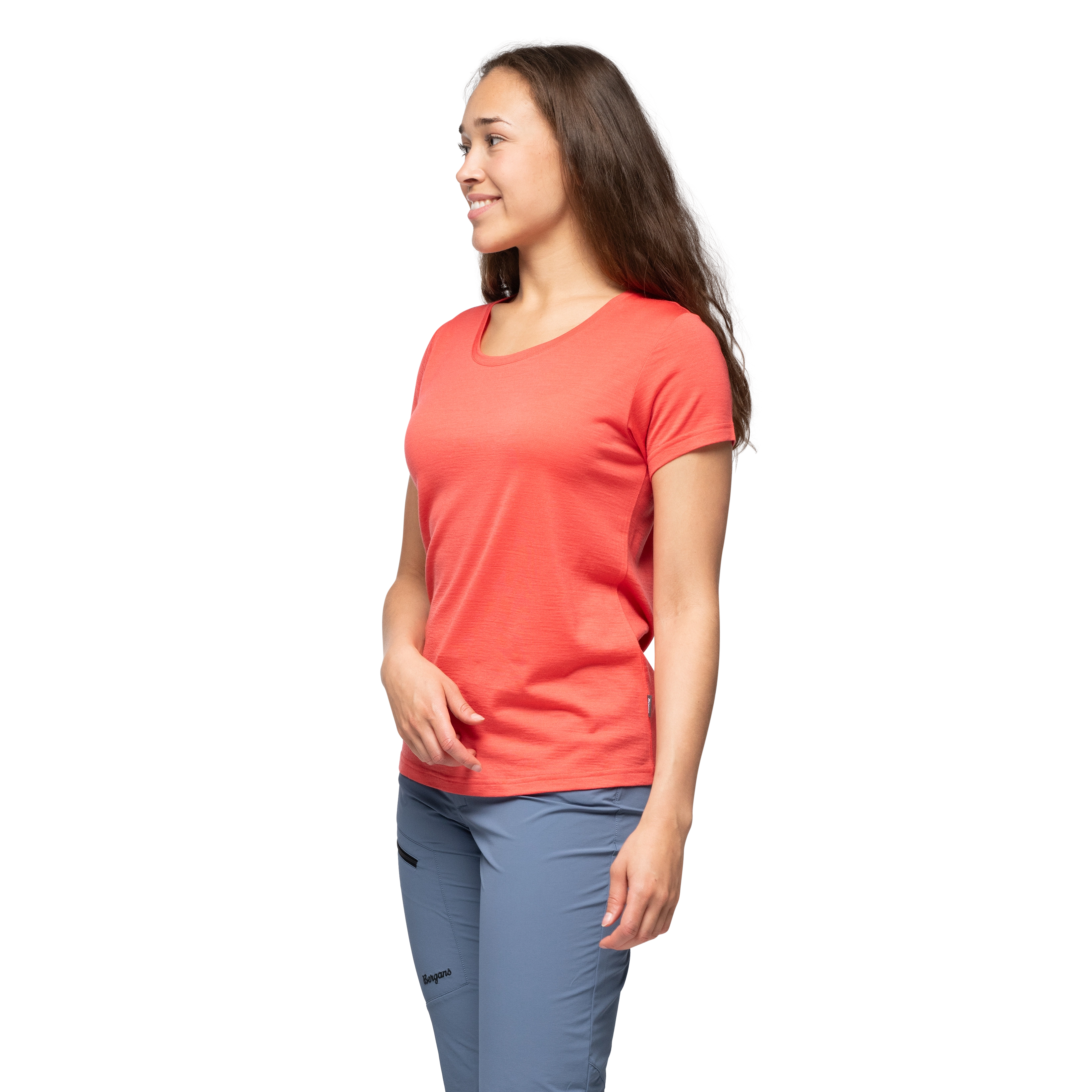 Vaagaa Adventure Merino Tee Women Peachy Red