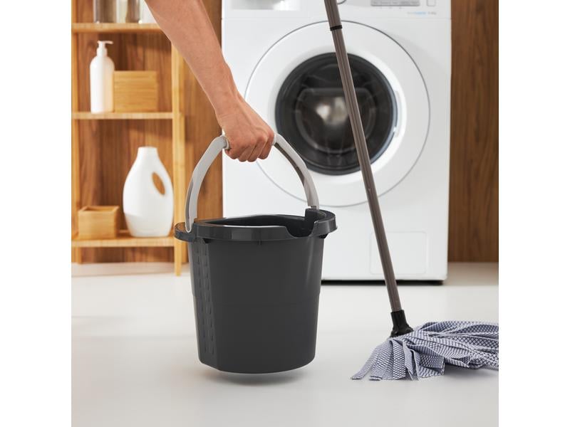 Rotho Putzeimer Daily 10 l, Anthrazit Skaleneimer