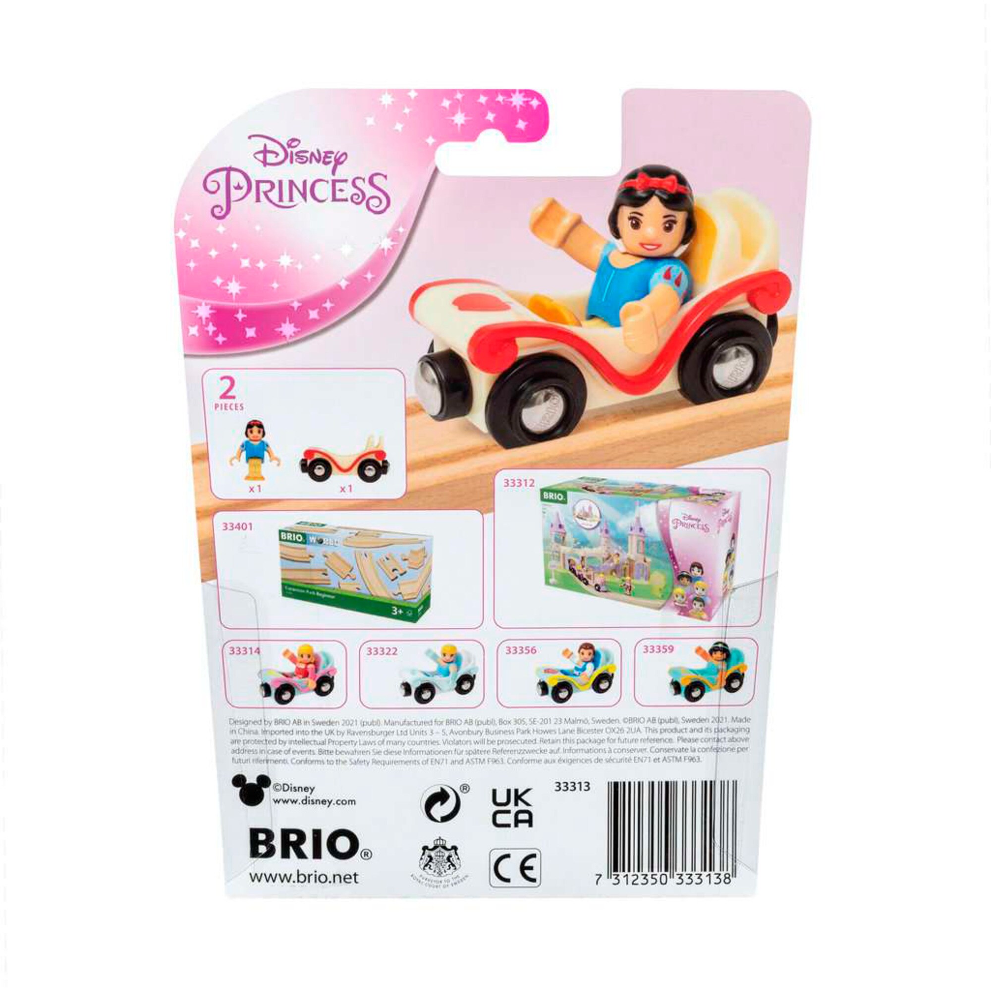 BRIO Spielfahrzeug Disney Princess Schneewittchen mit Waggon