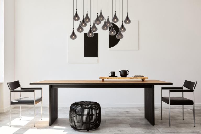 Lucide Tears 16 cluster hanglamp lineair zwart