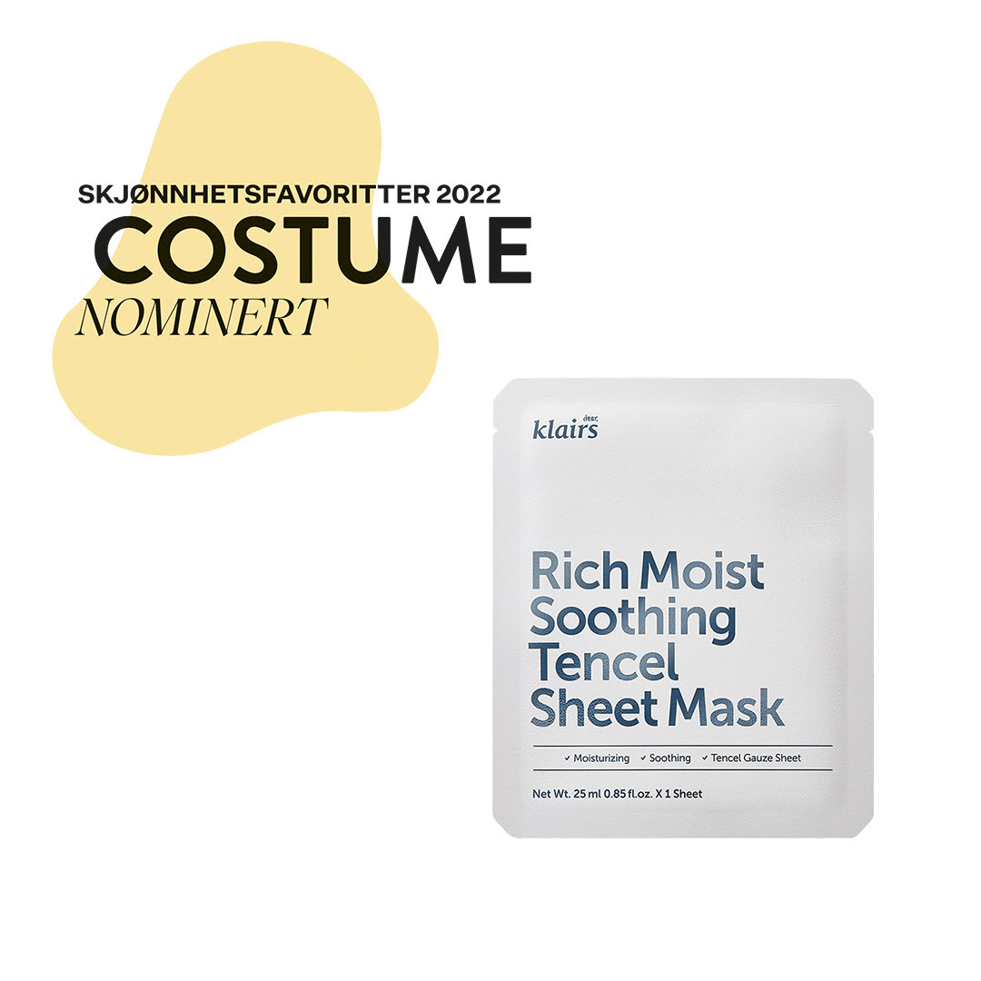Dear, Klairs Rich Moist Soothing Tencel Sheet Mask 25 ml