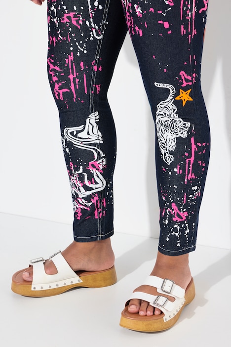 Jeans, Slim Fit, Print-Mix, 5-Pocket