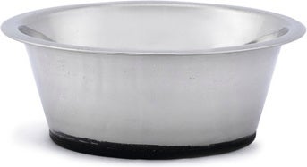 Beeztees hondenvoerbak rvs antislip D 16 cm zilver