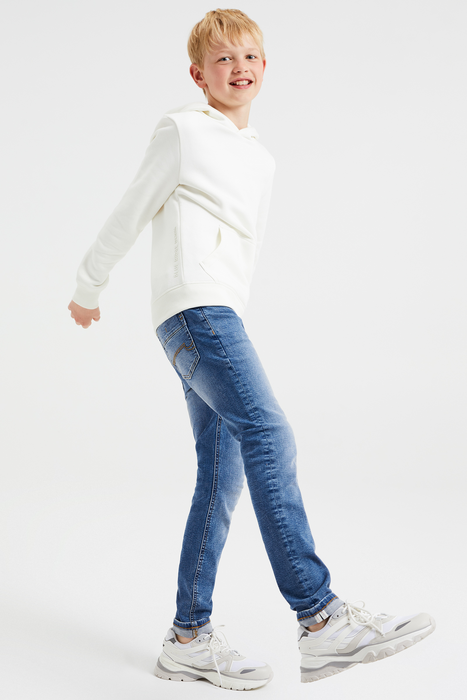 Jongens slim fit jeans met stretch Blue Ridge Donkerblauw
