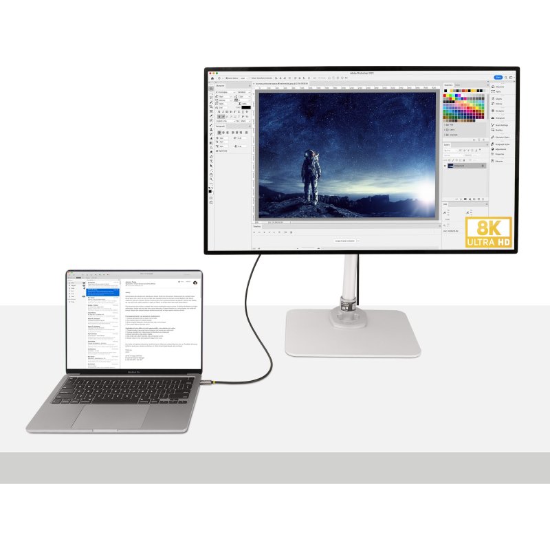 StarTech.com Câble USB4 de 1m 40Gbps, 240W (5A) Power Delivery, 8K 120Hz/4K 240Hz DP Alt Mode, Câble USB-C Certifié USB-IF - Compatible Thunderbolt