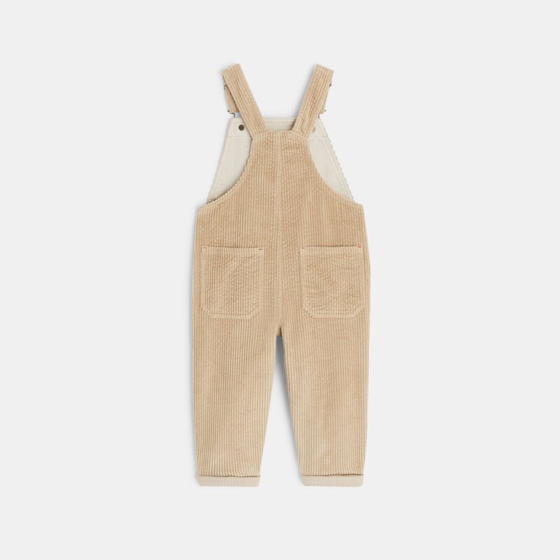 Salopette bébé garçon velours côtelé crème Catimini Marron