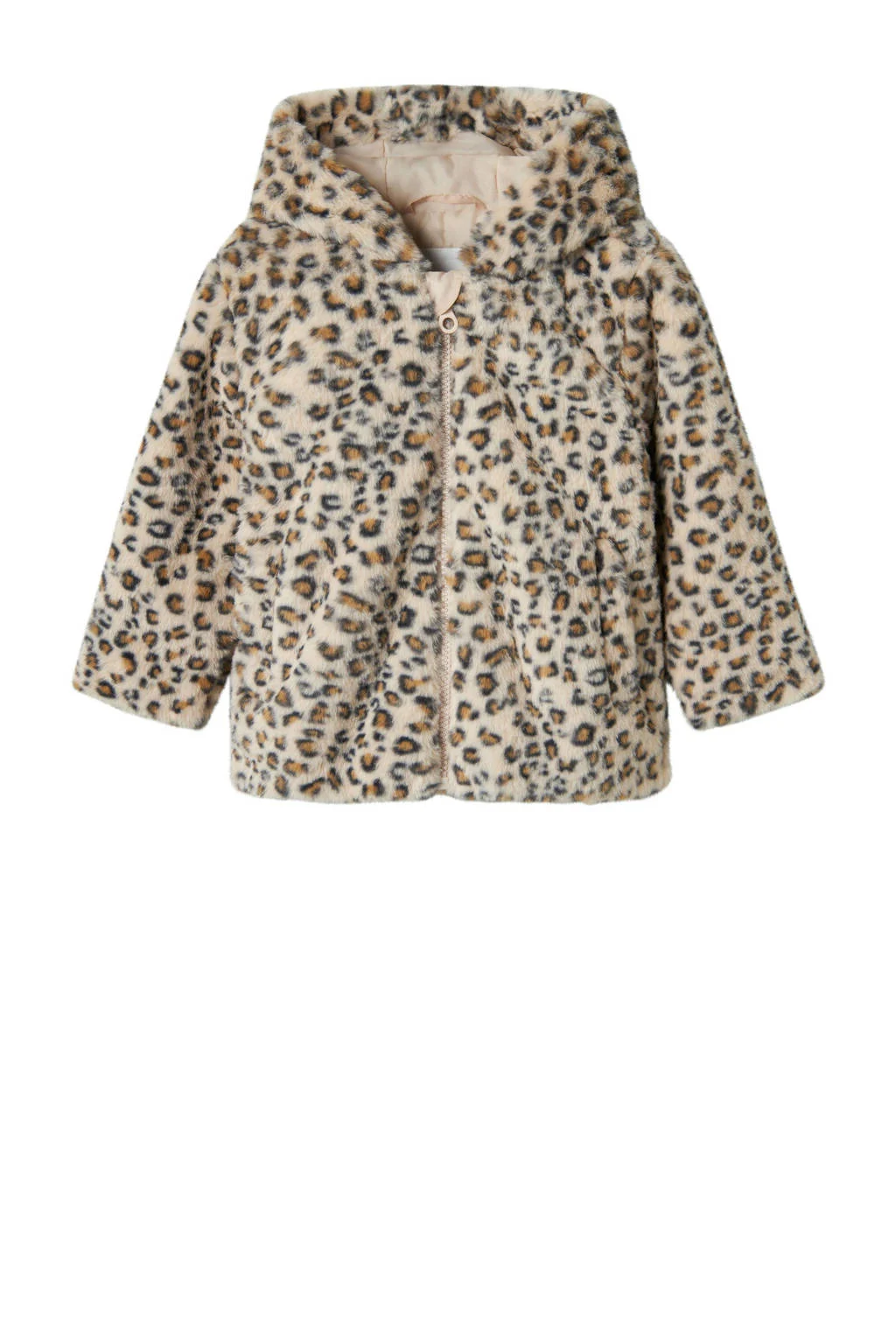NAME IT MINI imitatiebonten faux fur jas beige