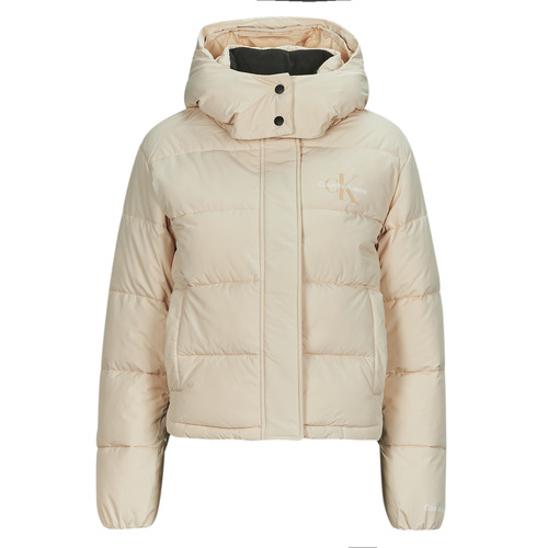Calvin Klein Jeans - MONOLOGO NON DOWN SHORT PUFFER Beige
